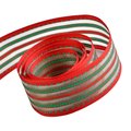 Toys4.0 1.5 in. 50 Yards Striped Sheer Chiffon Ribbon, Red & Green TO2635840